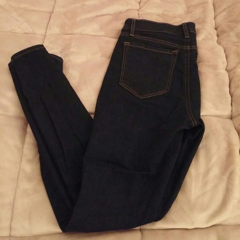 Loft Jean legging, dark denim, size 26P/2P